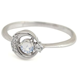ムーンストーン プラチナリング Pt900 ブルームーンストーンリング 0.68ct 指輪・リング Atelier
